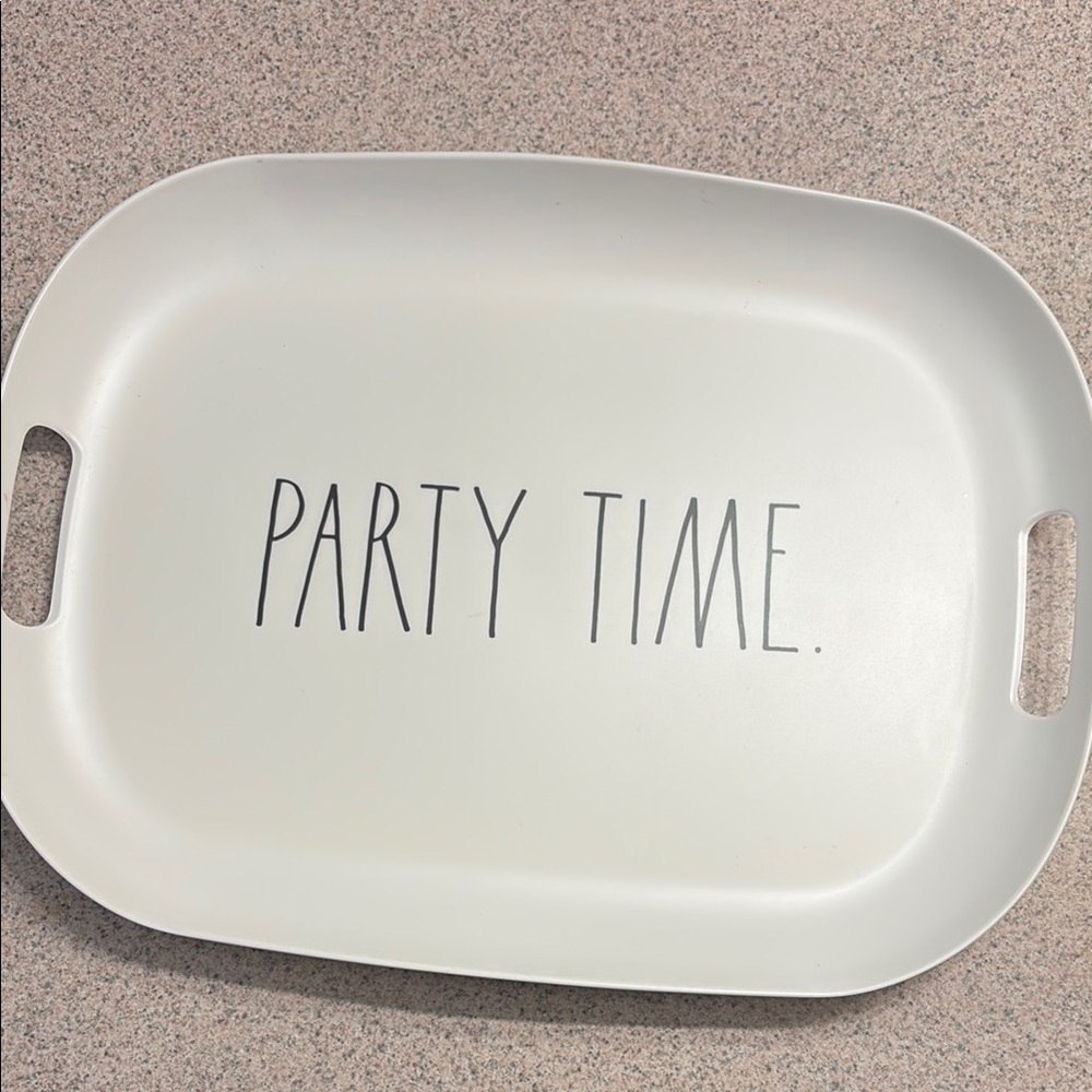 Rae Dunn White Party Time Serving Tray